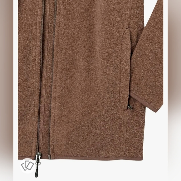 Amazon Essentials Men's Polar Fleece Knit Jacket Full Zip Biege Heather Large - Picture 7 of 15